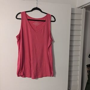 Torrid Coral V-Neck Classic Fit Tank Top Size 2 (18/20)